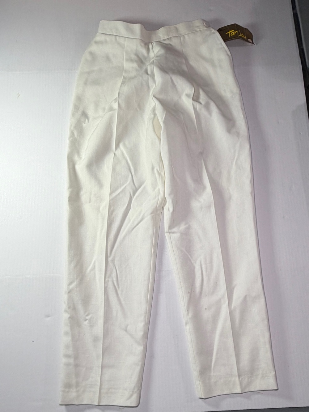 Vintage 90s TanJay Oui Petites Deadstock Pants NWT Ivory Cream USA Size 8